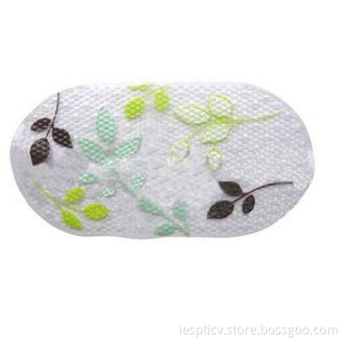 Embroidered Antislip PVC Bath Mats without suction cups for